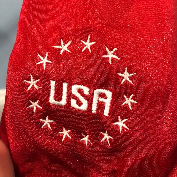 AXS red leotard with rhinestones, GK’s 2012 Olympic series - Picture 4 of 4